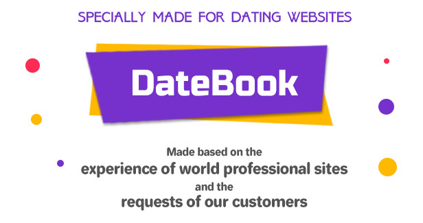 DateBook - Dating WordPress Theme. Promo.