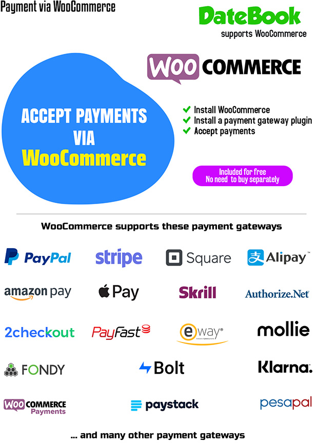 DateBook - Thème WordPress de rencontre.  Acceptez les paiements via WooCommerce et les passerelles de paiement prises en charge.
